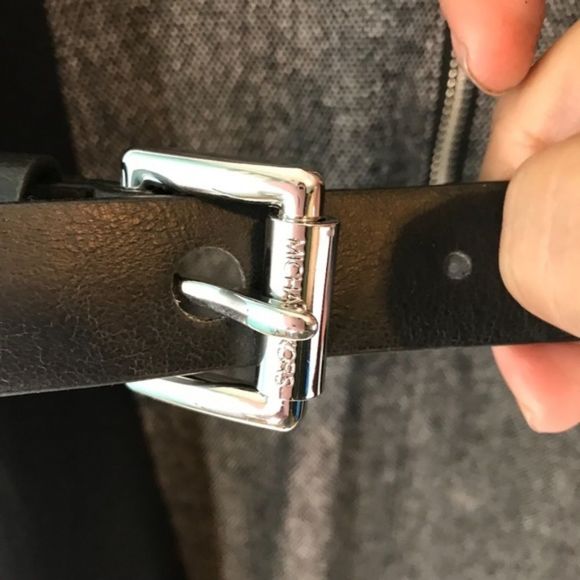 MICHAEL Michael Kors Black/Gray Belted Colorblock  Sheath Tweed Dress‎ - Picture 5 of 7